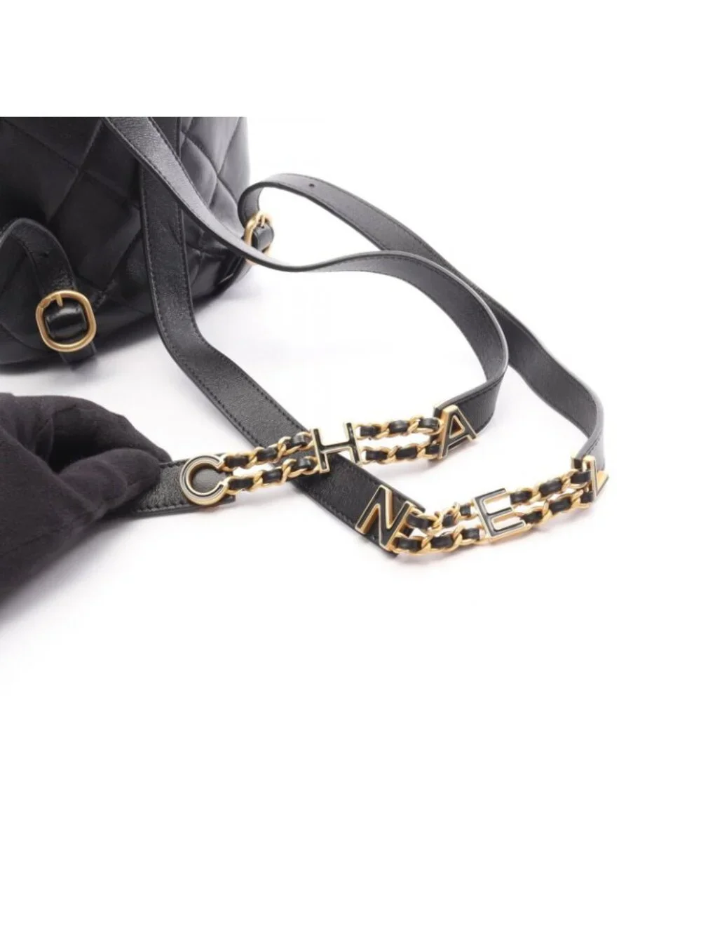 Chanel Backpack 19 Black Lambskin Quilted Small